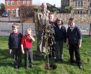 Society Plants Tree with School Children